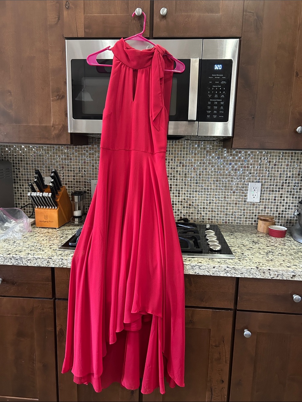White House Black Market Hot Pink High-Low Dress